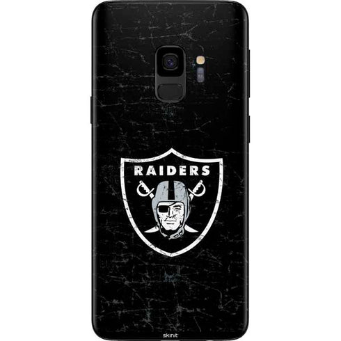 NFL Las Vegas Raiders Distressed Galaxy S9 Skin